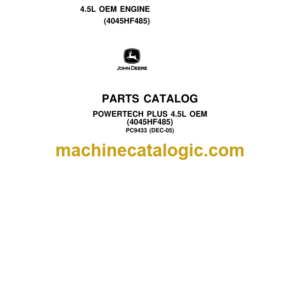 John Deere POWERTECH PLUS 4.5L OEM ENGINE (4045HF485) Parts Catalog