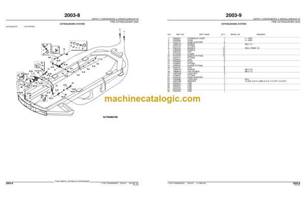 John Deere 1710D Forwarder Parts Catalog sn 1001-