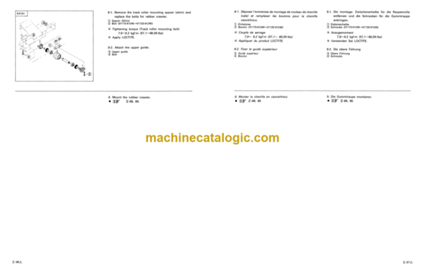 Kubota KX36 KX41 KX61 KX71 KX101 KX151 Excavator Code No.97899-60283 Workshop Manual