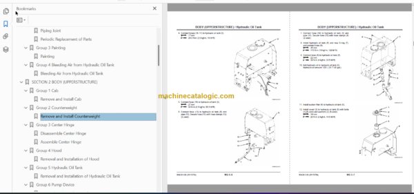 Hitachi ZW220 ZW250 Wheel Loader Technical and Workshop Manual