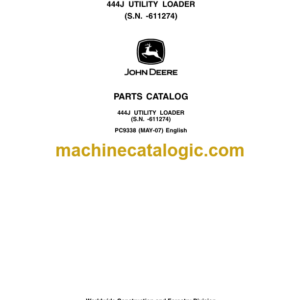 John Deere 444J UTILITY LOADER (S.N-611274) Parts Catalog