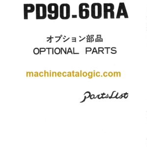 Hitachi PD90-60RA Optional Parts Catalog