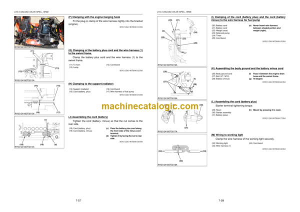 Kubota K008-3 U10-3 Code No.97899-60736 Excavator Workshop Manual