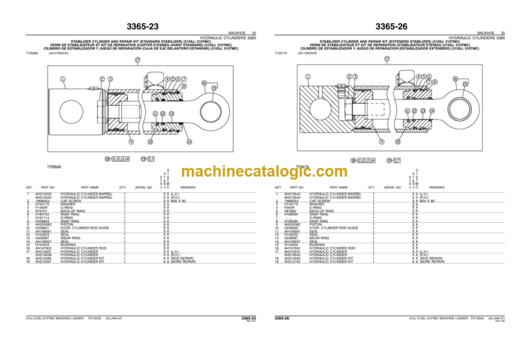 John Deere 310J 310SJ and 310TMC BACKHOE LOADERS Parts Catalog