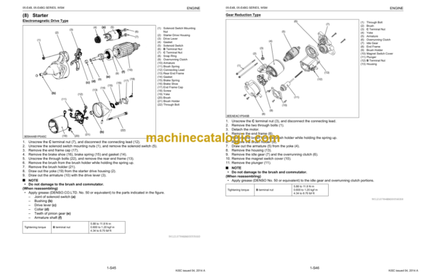 Kubota 05-E4B SERIES 05-E4BG SERIES Workshop Manual