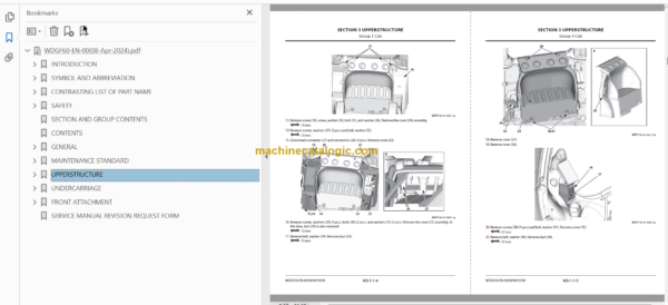 Hitachi ZX300LC-7H Hydraulic Excavator Technical and Workshop Manual