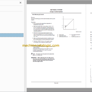 Hitachi ZW220-5B Wheel Loader Technical and Workshop Manual