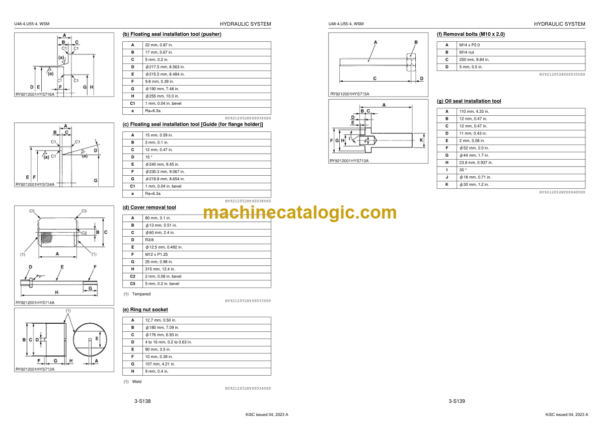 Kubota U48-4 U55-4 Excavator KiSC issued 04-2023 A Workshop Manual