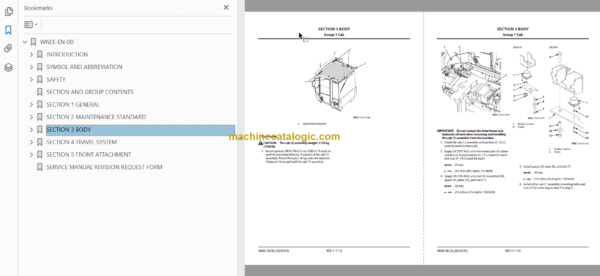 Hitachi ZW220-5B Wheel Loader Technical and Workshop Manual