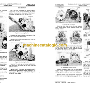 John Deere 93 and 93 Series A 94 95 and 95 Series A Backhoes Service Manual