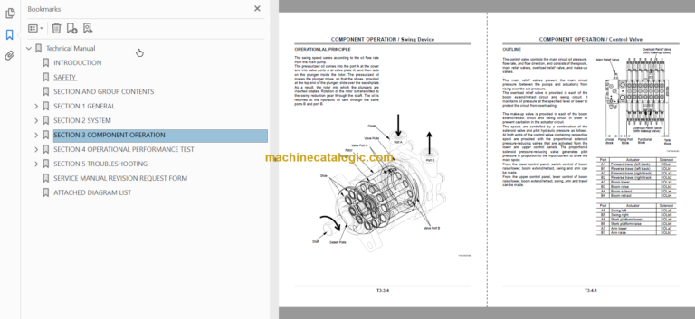 Hitachi HX120B HX140B Crawler Mounted Aerial Platform Technical and Workshop Manual