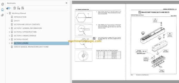 Hitachi HX120B HX140B Crawler Mounted Aerial Platform Technical and Workshop Manual