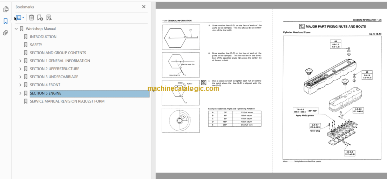 Hitachi HX120B HX140B Crawler Mounted Aerial Platform Technical and Workshop Manual