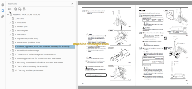 Hitachi EX2500-6 Hydraulic Excavator Technical and Assembly Procedure and Workshop Manual