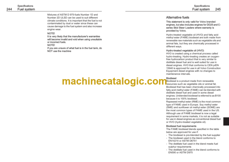 Volvo ROLLER SD115B S135B Operators Manual