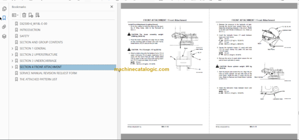 Hitachi EX2500-6 Hydraulic Excavator Technical and Assembly Procedure and Workshop Manual