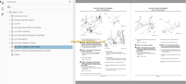 Hitachi ZW310-5A Wheel Loader Technical and Workshop Manual