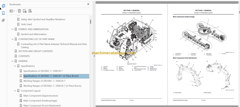 ZX350LC-7 ZX350LCN-7 Technical and Workshop Manual