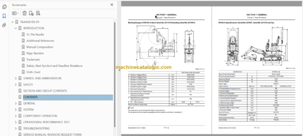 Hitachi ZX10U-6 Hydraulic Excavator Technical and Workshop Manual