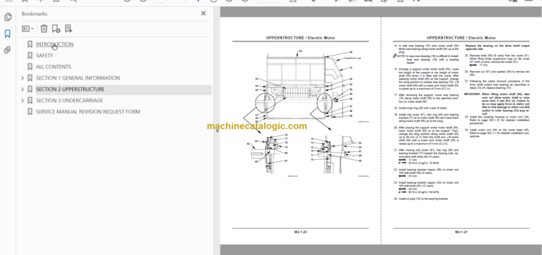Hitachi EX2500E-5 Electric Excavator Technical and Workshop Manual