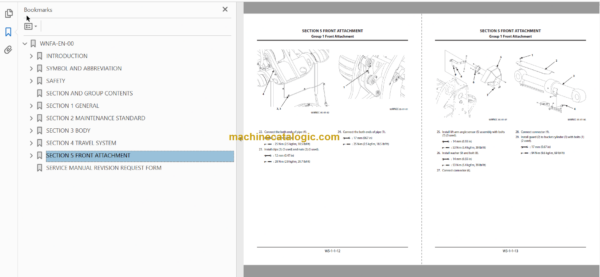 Hitachi ZW310-5B ZW330-5B Wheel Loader Technical and Workshop Manual