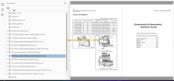 Hitachi ZW330 Wheel Loader Technical and Workshop Manual