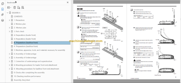 Hitachi EX2600E-6 Hydraulic Excavator Technical and Assembly Procedure and Workshop Manual