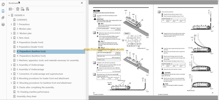 Hitachi EX2600E-6 Hydraulic Excavator Technical and Assembly Procedure and Workshop Manual