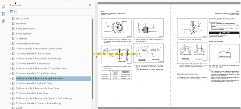Hitachi ZW370 Wheel Loader Technical and Workshop Manual