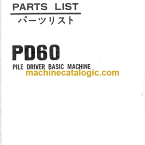 Hitachi PD60 PILE DRIVER BASIC MACHINE Parts Catalog