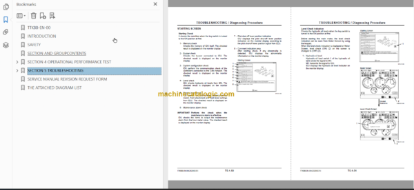 Hitachi EX2600E-6 Hydraulic Excavator Technical and Assembly Procedure and Workshop Manual