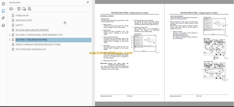 Hitachi EX2600E-6 Hydraulic Excavator Technical and Assembly Procedure and Workshop Manual
