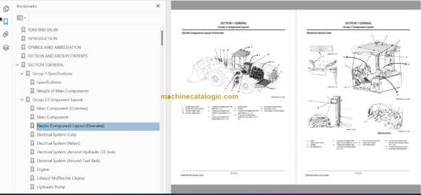 Hitachi ZW370-5A Wheel Loader Technical and Workshop Manual