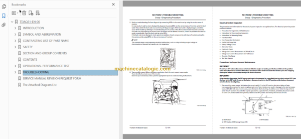 Hitachi ZX490LCH-7 Technical and Workshop Manual