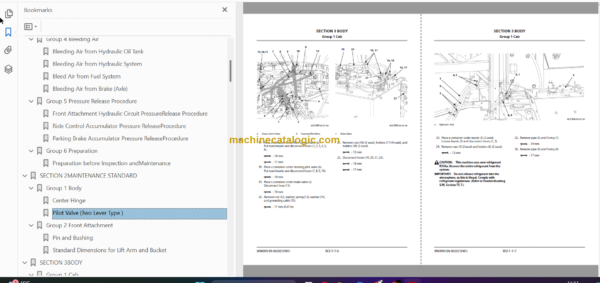 Hitachi ZW370-5A Wheel Loader Technical and Workshop Manual