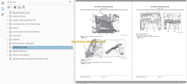 Hitachi ZX530LCH-7 Hydraulic Excavator Technical and Workshop Manual