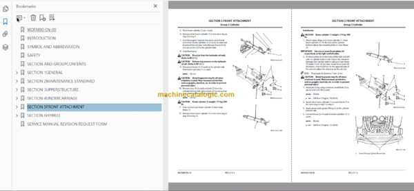 Hitachi ZH200-5A Hybrid Excavator Technical and Workshop Manual