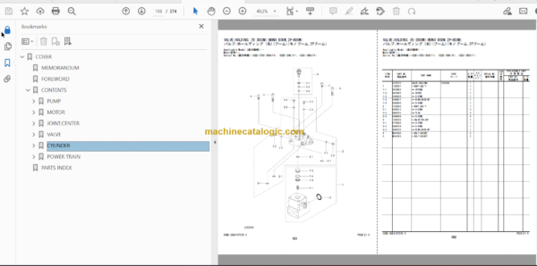 Hitachi ZX140W-3 Wheeld Excavator Parts Catalog & Equipment Components Parts Catalog