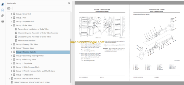 Hitachi ZW550-5B Wheel Loader Technical and Workshop Manual