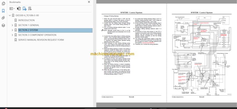 Hitachi EX5500-6 Hydraulic Excavator Technical and Assembly Procedure and Workshop Manual