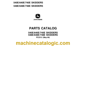 John Deere 540E 640E 740E 548E 648E 748E SKIDDERS PARTS CATALOG