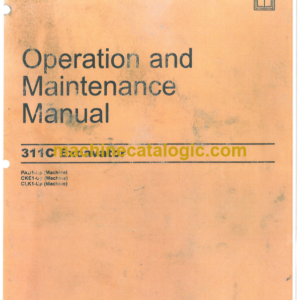 Cat 311C Excavator Operation and Maintenance Manual