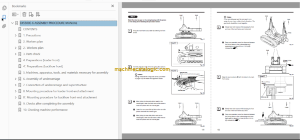 Hitachi EX5500E-6 Hydraulic Excavator Technical and Assembly Procedure and Workshop Manual