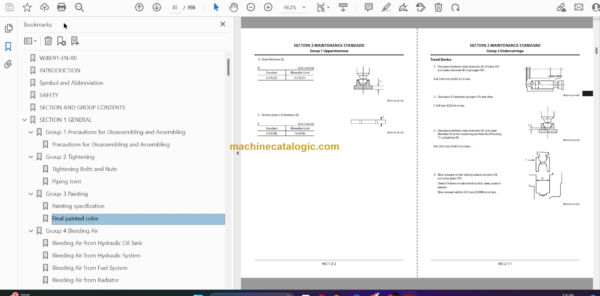 Hitachi ZX870LC-5G Hydraulic Excavator Technical and Workshop Manual