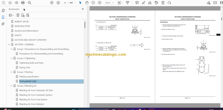 Hitachi ZX870LC-5G Hydraulic Excavator Technical and Workshop Manual