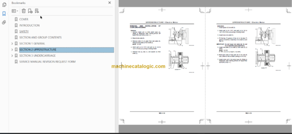 Hitachi EX5500E-6 Hydraulic Excavator Technical and Assembly Procedure and Workshop Manual