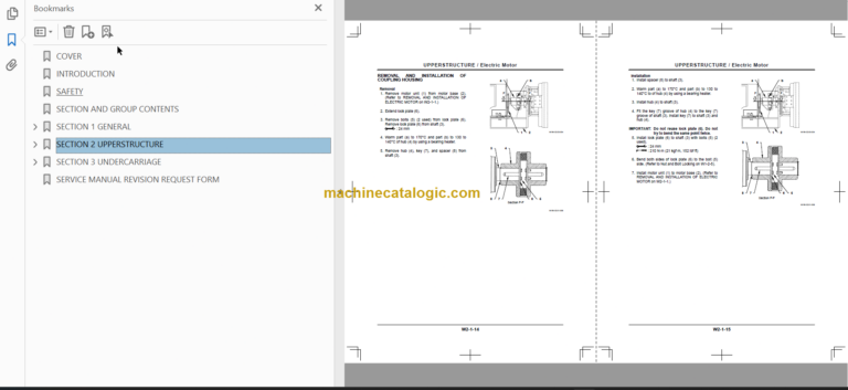 Hitachi EX5500E-6 Hydraulic Excavator Technical and Assembly Procedure and Workshop Manual