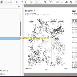 Hitachi ZX140W-5B Wheeled Excavator Parts Catalog & Engine and Equipment Components Parts Catalog