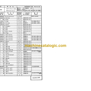 Hitachi KH70 KH100 KH150-2 PD7 Inner Parts Catalog