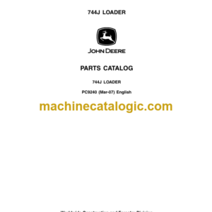 John Deere 744J LOADER Parts Catalog